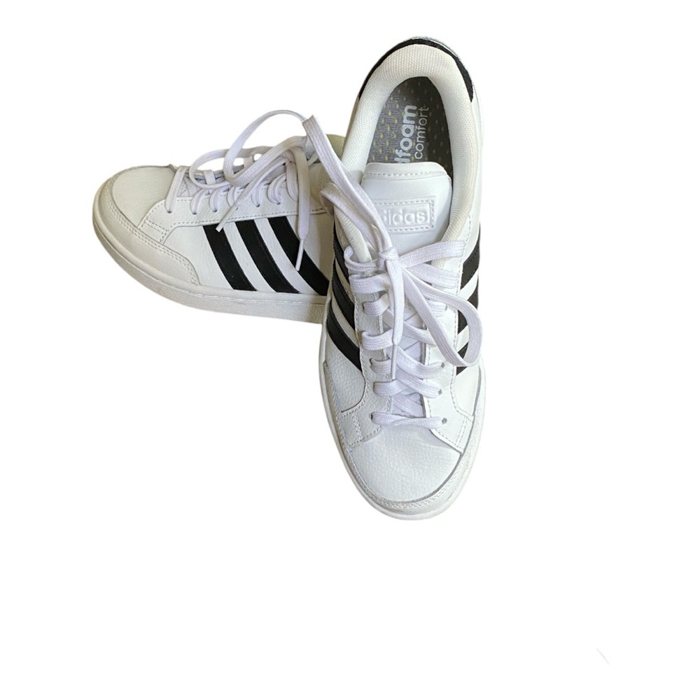 adidas Women's White and Black Sneakers